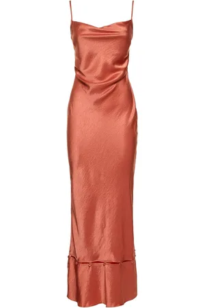 Nanushka Renny Long Satin Slip Dress