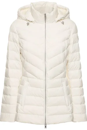 Winter Jacket for Women 2024 New White Hooded Long Padded Parkas