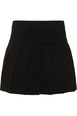 Monogram Pleated Cotton Skirt