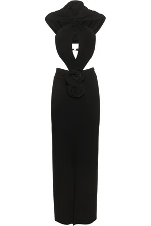MAGDA BUTRYM Cutout Jersey Midi Dress W/ Hood