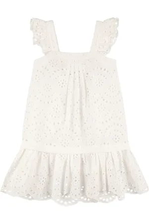 Max&Co. Cotton Eyelet Lace Dress W/ Ruffles