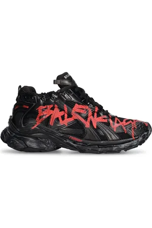 Balenciaga Runner Mesh And Nylon Graffiti Sneakers