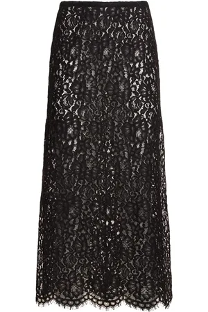 Michael Kors Lace Side Slit Midi Skirt