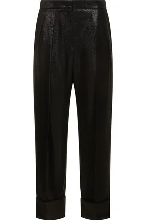Giorgio Armani Fluid Texture Lurex High Waist Pants