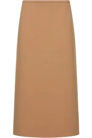 Michael Kors Wool Stretch Side Slit Midi Skirt
