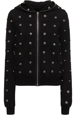 Rick Owens Embellished Jersey Hoodie