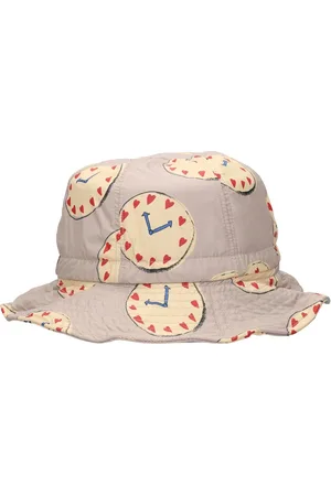 Jelly Mallow Clock Printed Cotton Bucket Hat