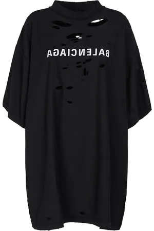 Balenciaga Inside Out Distressed Cotton T-shirt
