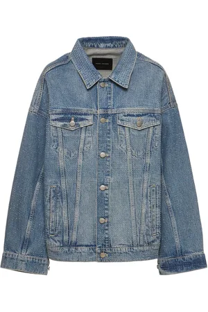 Marc Jacobs Big Trucker Crystal Denim Jacket