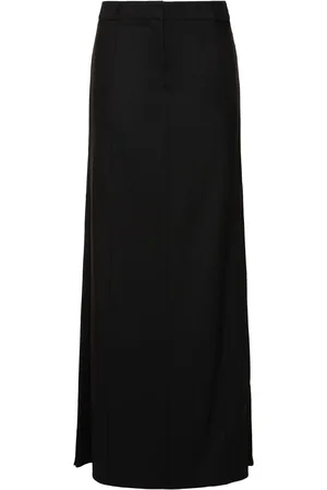 Victoria Beckham Tailored Wool Blend Maxi Skirt