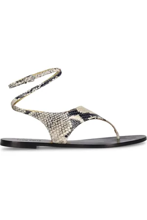 PARIS TEXAS 5mm Amalfi Python Print Flat Sandals