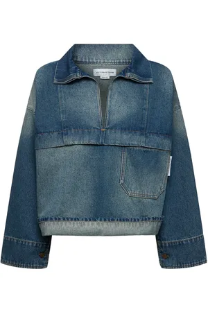 Victoria Beckham Oversized Cotton Denim Tunic Shirt