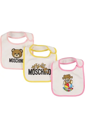 Moschino Baby cotton bib + hat set