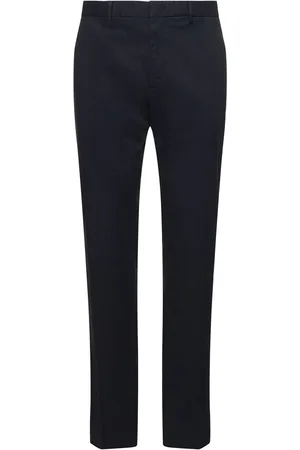 Ermenegildo Zegna Garment Dyed Cotton Flat Front Pants