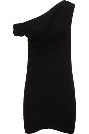 Msgm Draped Cotton Jersey Mini Dress