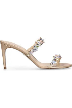 RENE CAOVILLA 80mm Satin & Flower Sandals