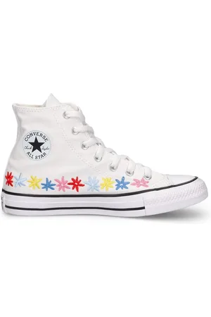 Converse Flower Embroidered Canvas Sneakers