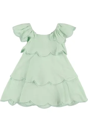 Stella McCartney Tiered Cotton Poplin Dress