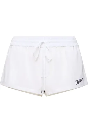 The Attico Mousseline Low Waist Logo Shorts