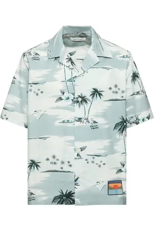 Maison Kitsuné Printed Cotton Short Sleeve Shirt