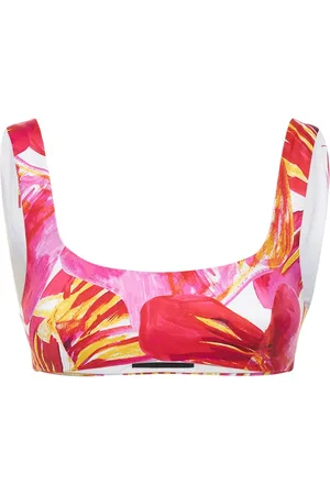 Louisa Ballou Scoop Printed Bikini Top