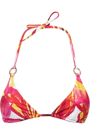 Louisa Ballou Mini Ring Printed Triangle Bikini Top
