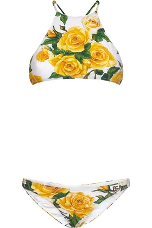 Dolce & Gabbana Rose Printed Jersey Bikini