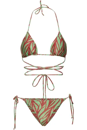 Reina Olga Miami Printed Triangle Bikini Set