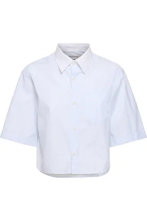 Sporty & Rich Src Cropped Embroidered Shirt
