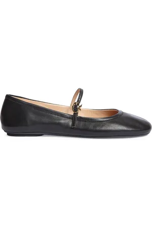 Gianvito Rossi 5mm Carla Leather Ballerina Flats