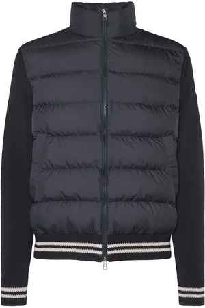 Moncler Padded Tech & Cotton Cardigan Jacket