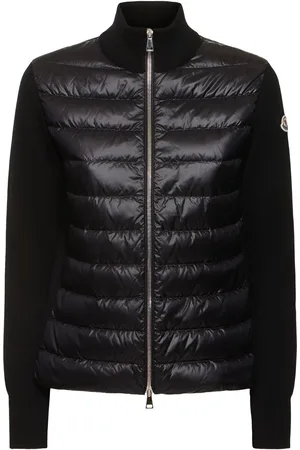 Moncler Padded Wool Blend Down Cardigan