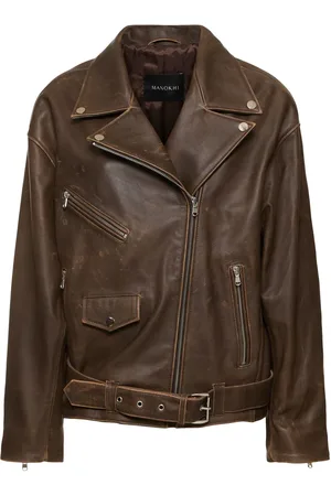 Manokhi Kaisa Leather Biker Jacket
