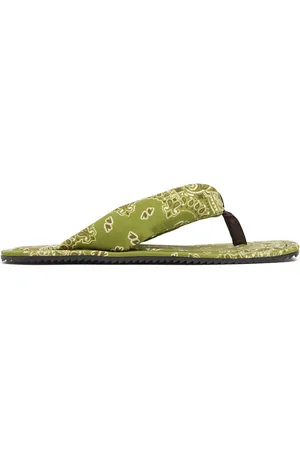 The Attico Bandana Print Thong Flats