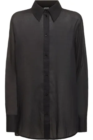 Totême Kimono Sleeve Cotton Blend Shirt