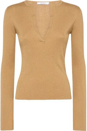 Max Mara Urlo Silk & Cashmere Long Sleeve Top