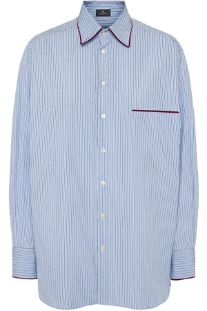 Etro Striped Poplin Shirt W/ Pocket