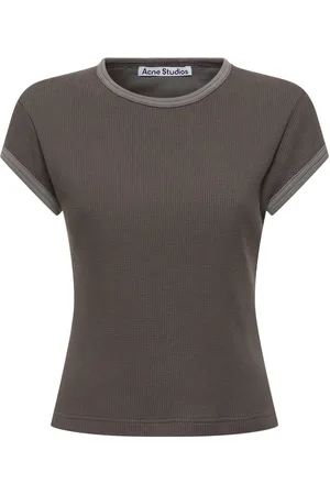 Acne Studios Emrie Waffle Weave Cotton T-shirt