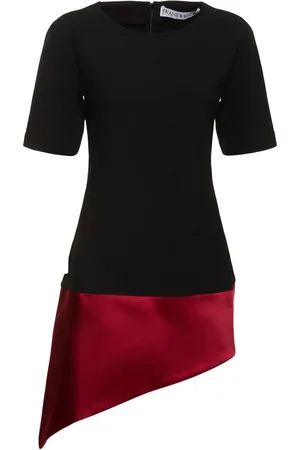 J.W.Anderson Double Crepe Diagonal Hem Mini Dress