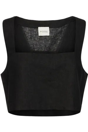 POSSE Alice Linen Crop Top