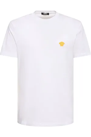 VERSACE Logo Compact Cotton Jersey T-shirt