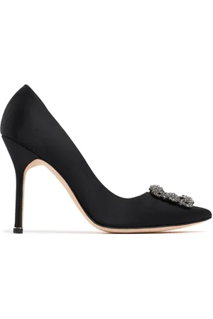 Manolo Blahnik 105mm Hangisi Satin Pumps
