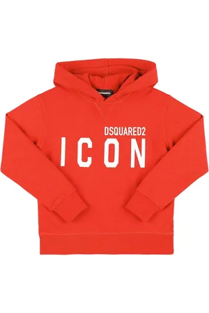 Dsquared2 Icon Print Cotton Hoodie Sweatshirt