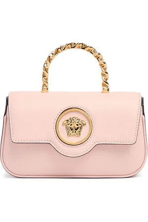 VERSACE Mini La Medusa Leather Top Handle Bag