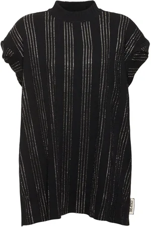 The Attico Embellished Ribbed Jersey Mini Dress