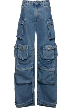 The Attico Mid Rise Baggy Cargo Jeans