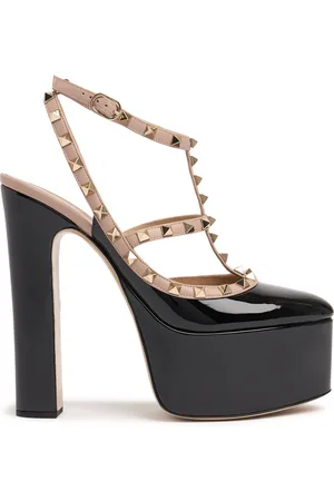 VALENTINO GARAVANI 155mm Rockstud Patent Leather Sandals
