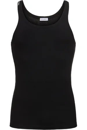Dolce & Gabbana Ribbed Cotton Jersey Tank Top