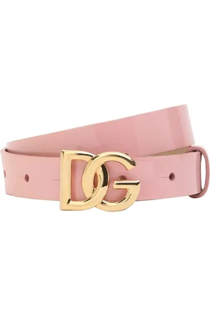 Dolce & Gabbana Patent Leather Belt W/logo Detail