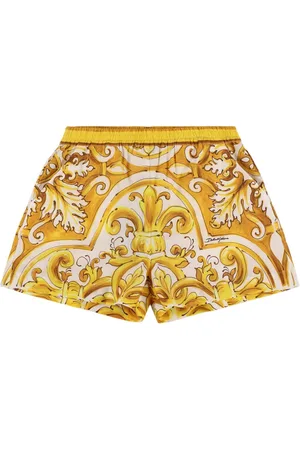 Dolce & Gabbana Maiolica Print Cotton Shorts